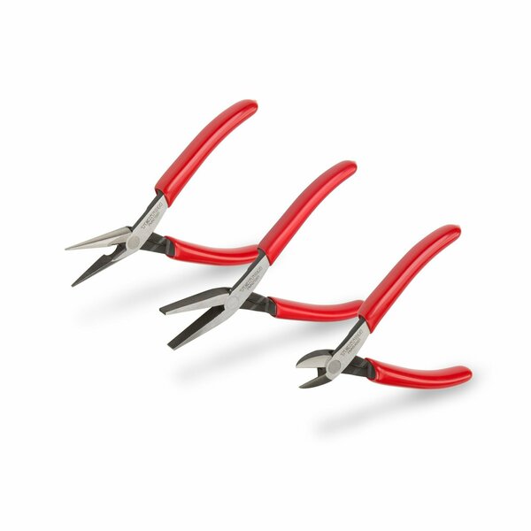 Tekton Mini Pliers Set, 3-Piece (Long Nose, Flat Nose, Cutting) PMN99003